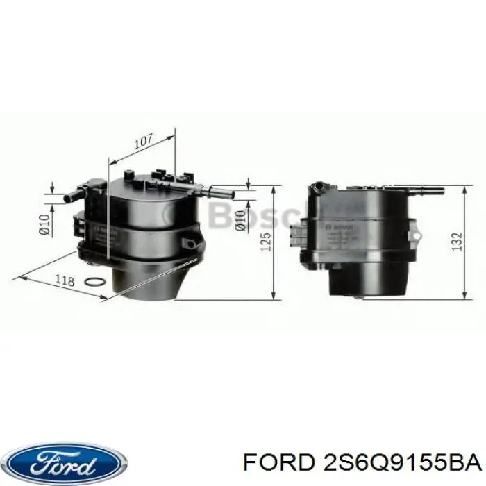 2S6Q9155BA Ford фільтр паливний