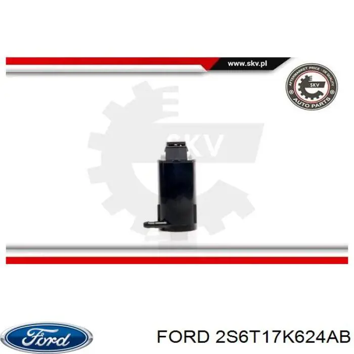Насос-двигун омивача скла, перед/зад 2S6T17K624AB Ford