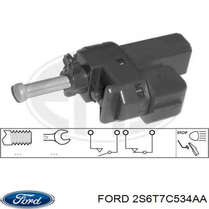 Датчик включення зчеплення Ford 2S6T7C534AA ціна, від 5.31 USD