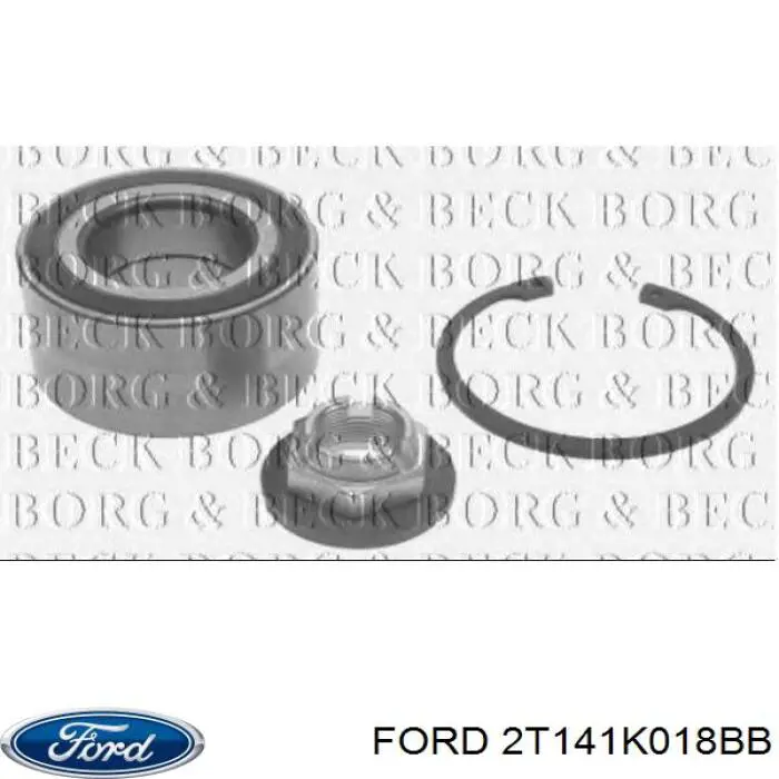 Комплект підшипник маточини передньої Ford 2T141K018BB ціна, від 23.90 USD