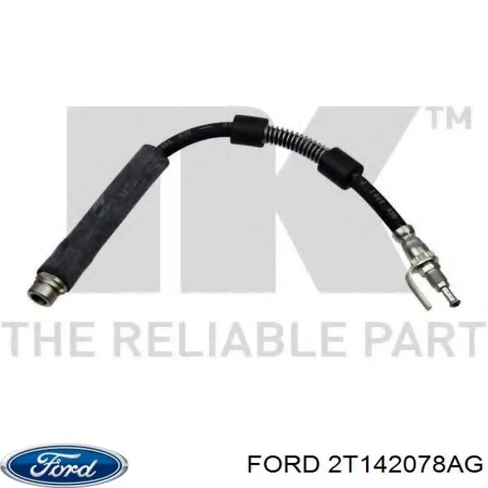 2T142078AG Ford Гнучка гальмівна трубка передня