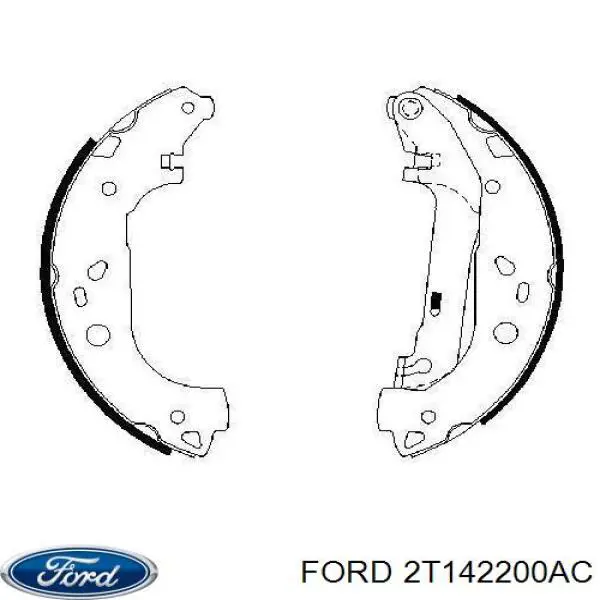 2T142200AC Ford Колодки гальмівні задні, барабанні