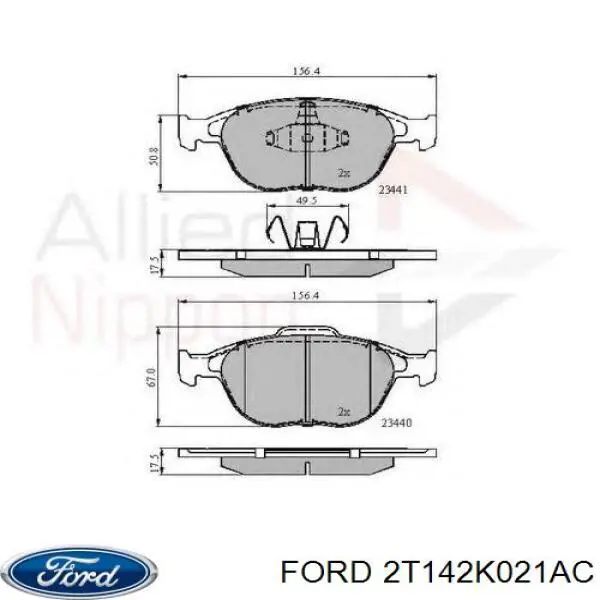 Тормозні колодки Ford 2T142K021AC