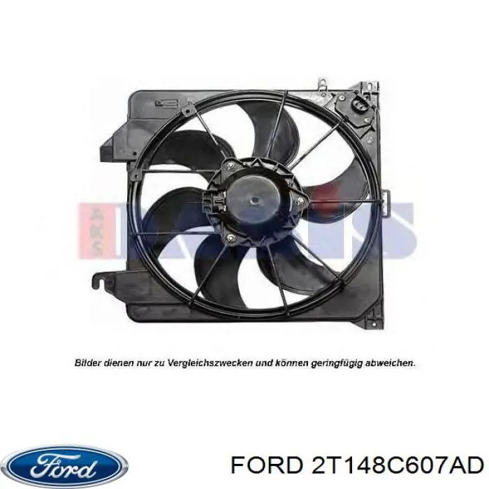 2T148C607AD Ford Дифузор радіатора охолодження, в зборі з мотором і крильчаткою