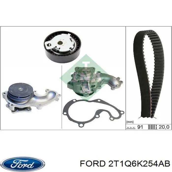 Купити 2T1Q6K254AB Ford Натяжний ролик