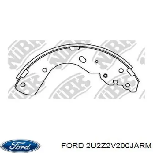 Колодки гальмові задні, барабанні Ford 2U2Z2V200JARM ціна, від 38.15 USD