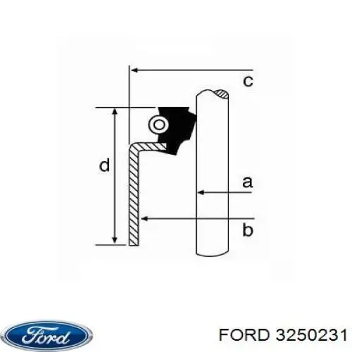 3250231 Ford сальник клапана (маслознімний, впуск/випуск)