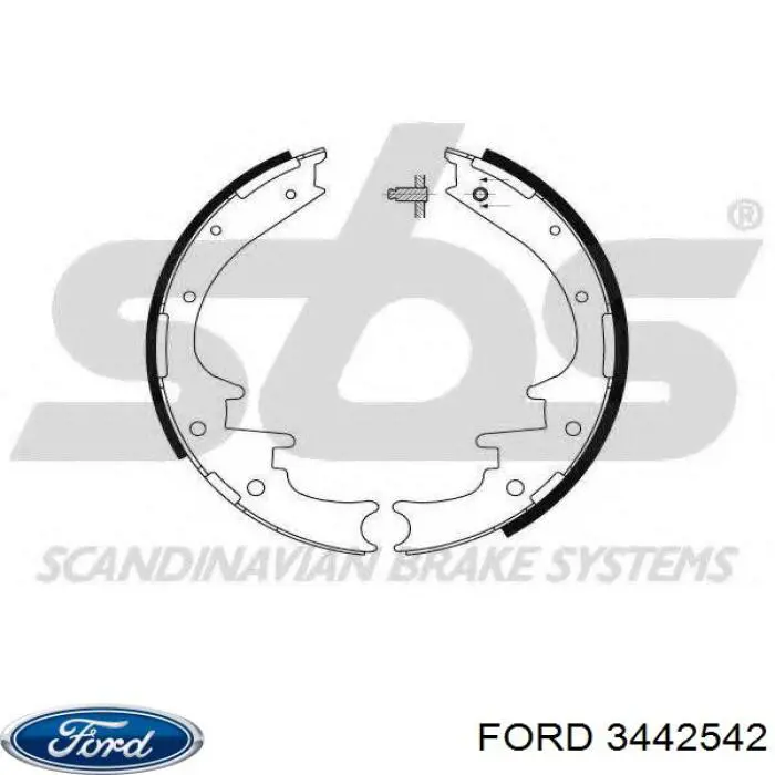 Колодки гальмові задні, барабанні Ford 3442542 ціна, від 38.15 USD