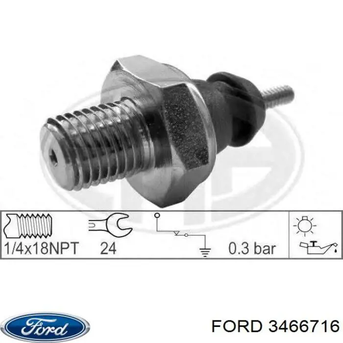 Купити 3466716 Ford Датчик тиску масла