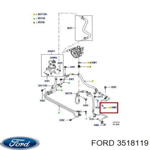 Кільце насосу гідроусіслітеля керма Ford 388898S ціна, від 2.25 USD