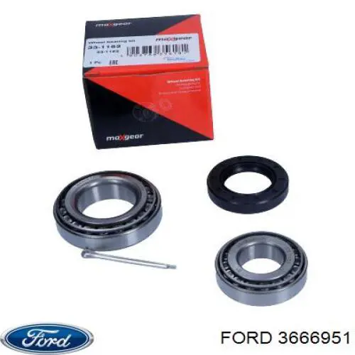 Підшипник маточини передньої, внутрішній 3666951 Ford