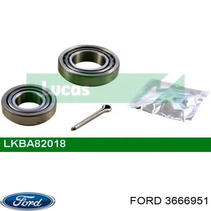 Підшипник ступиці передній, внутрішній Ford 3666951 ціна, від 197.79 USD