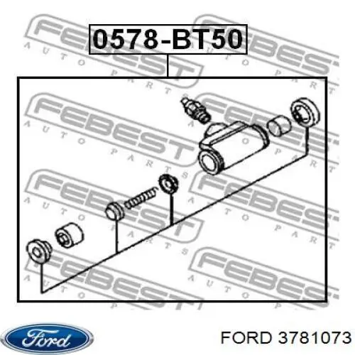 Купити 3781073 Ford Циліндр гальмівний колісний/робітник, задній