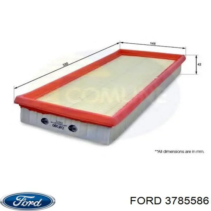 Купити 3785586 Ford Автомобільний фільтр повітря