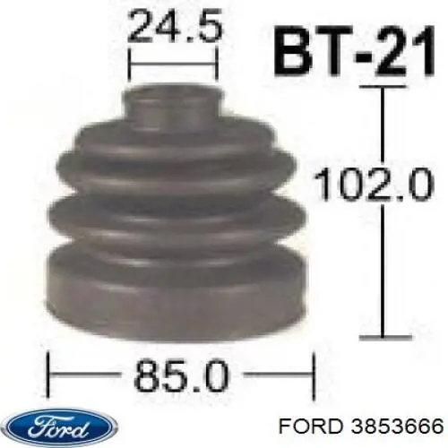 Пильник ШРУСа зовнішній 3853666 Ford
