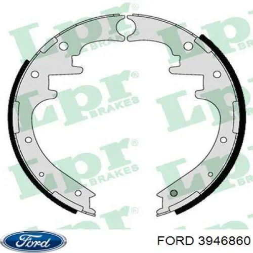 Колодки гальмові задні, барабанні 3946860 Ford