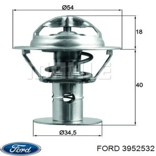 Автомобільний термостат Ford 3952532 ціна, від 12.43 USD