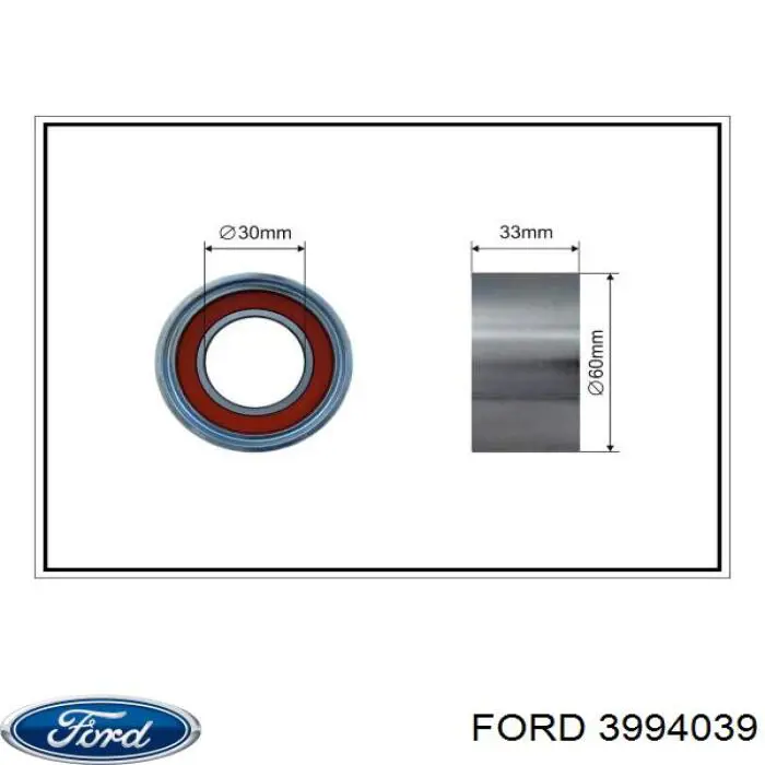 Ролик натяжителя ременя газорозподілу Ford 3994039 ціна, від 25.06 USD