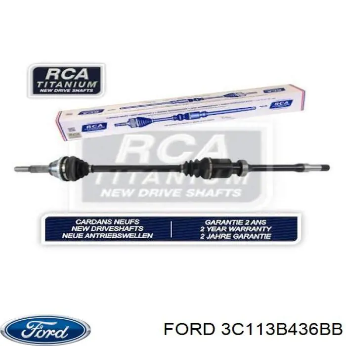 Піввісь передня, права Ford 3C113B436BB ціна, від 113.03 USD