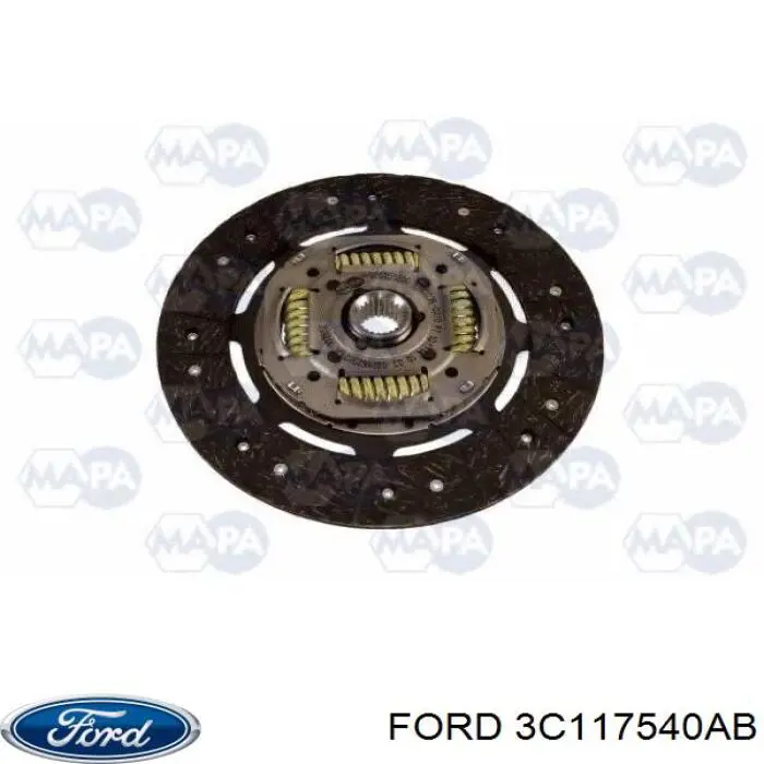 Купити 3C117540AB Ford Комплект зчеплення (диск, корзина, підшипник)