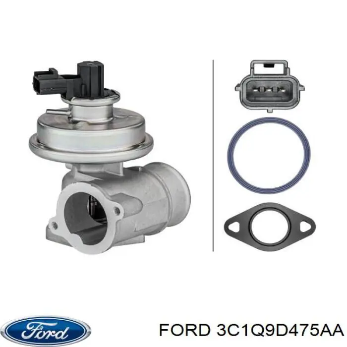 Клапан EGR, рециркуляції газів 3C1Q9D475AA Ford