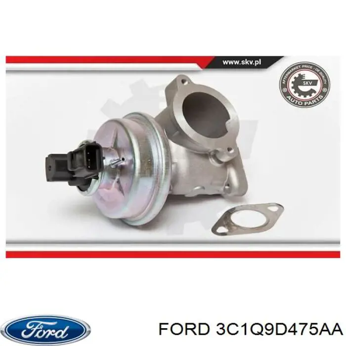 Клапан EGR Ford 3C1Q9D475AA ціна, від 113.46 USD
