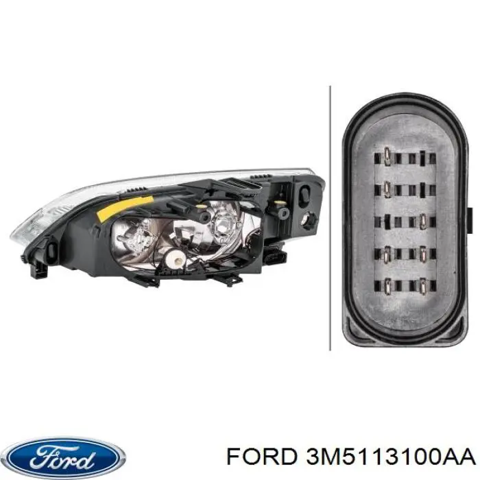 Купити 3M5113100AA Ford Права блок фара
