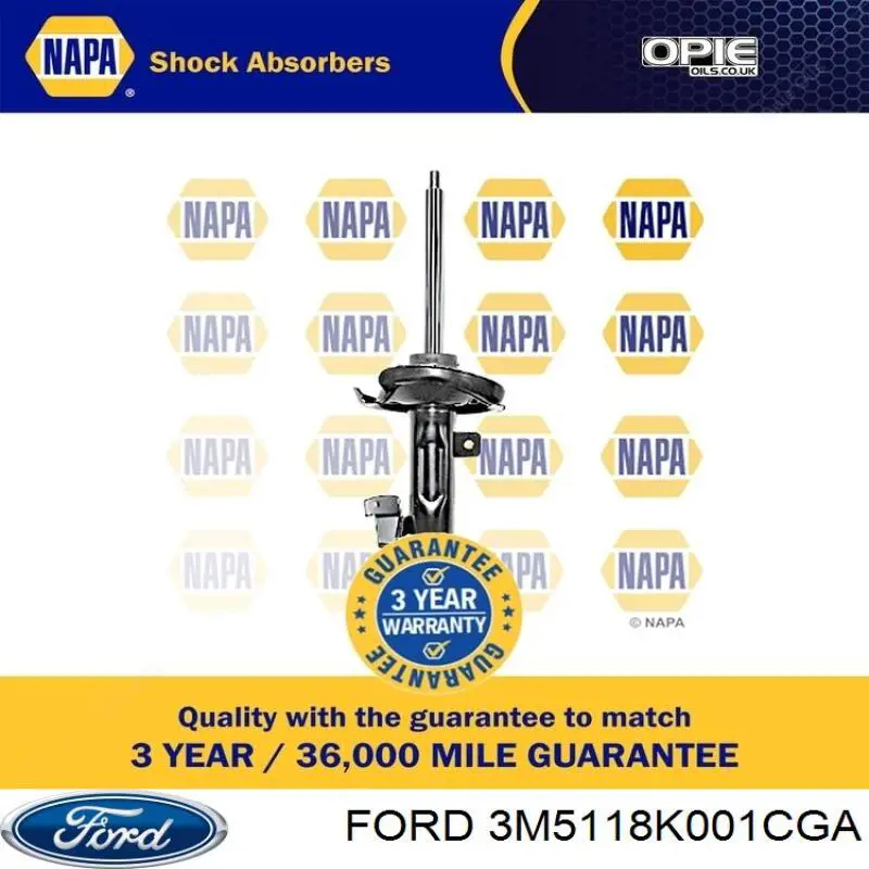 Амортизатор передньої підвіски, лівий Ford 3M5118K001CGA ціна, від 39.45 USD