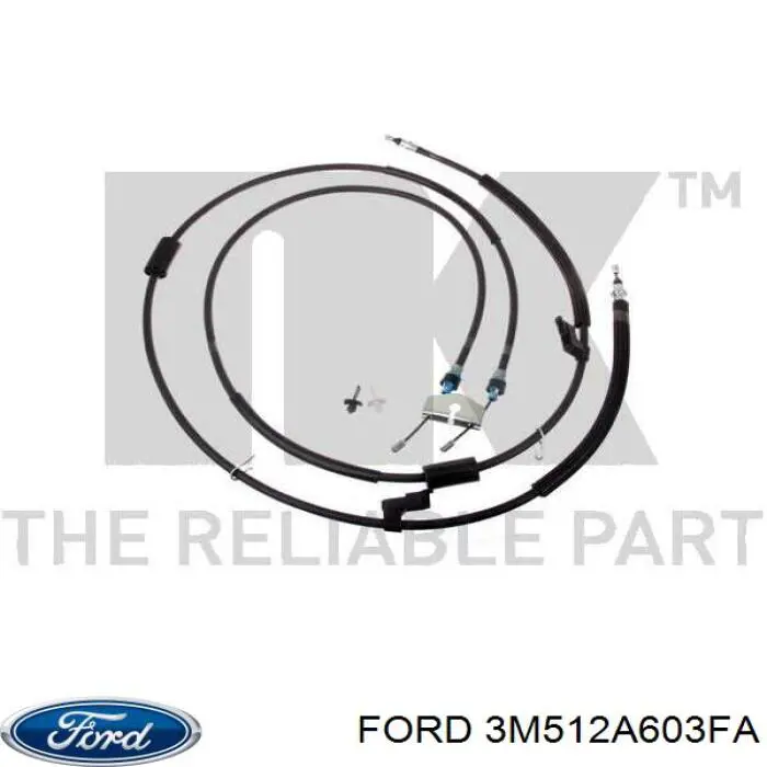 Трос ручного гальма задній, правий/лівий 3M512A603FA Ford