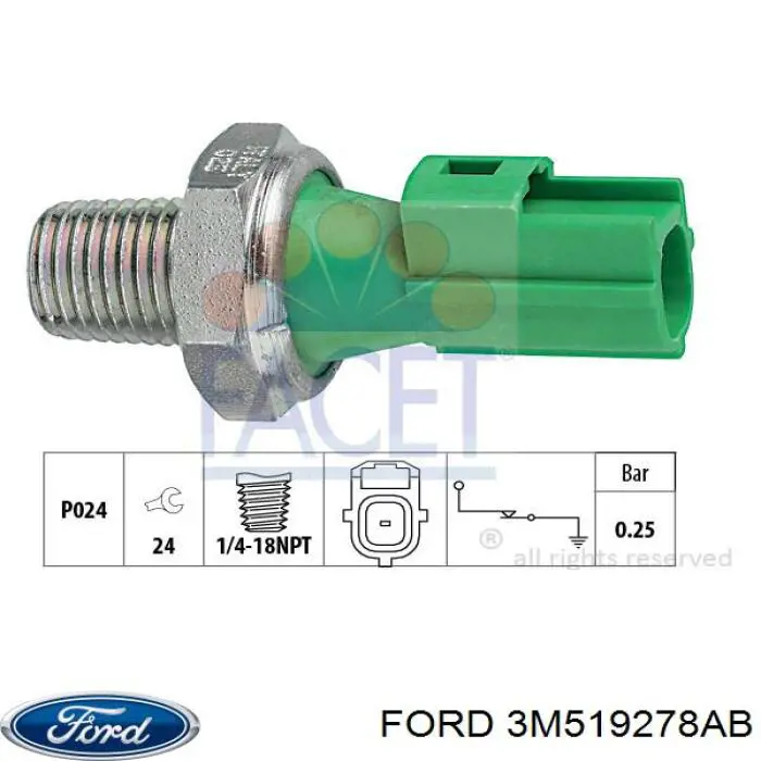 Манометри (показник тиску масла) Ford 3M519278AB ціна, від 4.75 USD