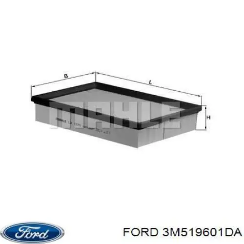 Фільтр повітряний 3M519601DA Ford