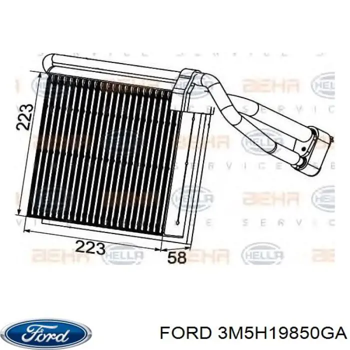 Випаровувач кондиціонера Ford 3M5H19850GA ціна, від 38.01 USD