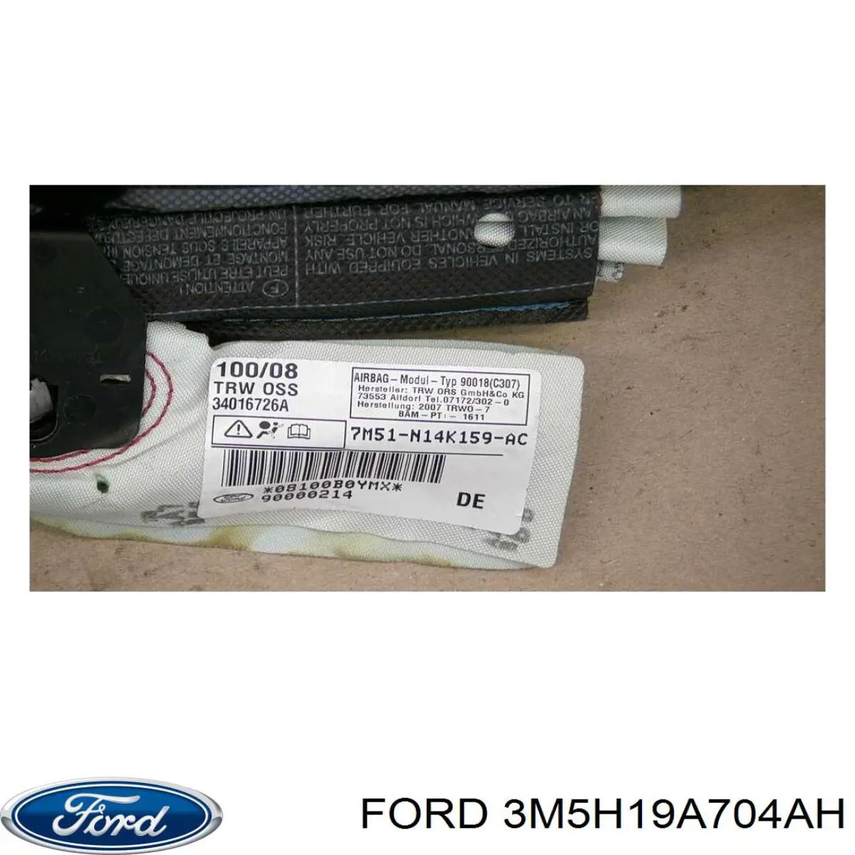 Купити 3M5H19A704AH Ford Шланг кондиціонера, від заднього випарювача до компресора