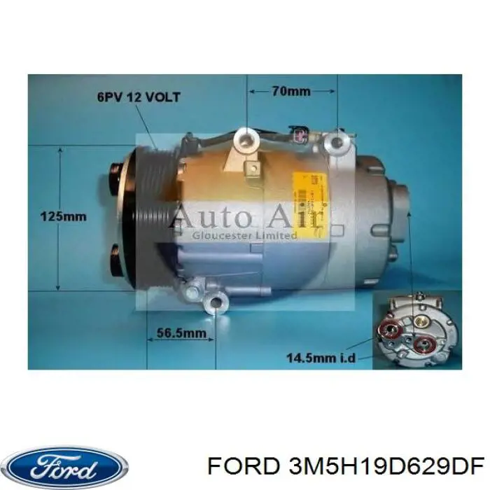 Купити 3M5H19D629DF Ford Компресор кліматичної установки