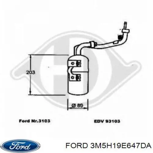 Ресивер-осушувач кондиціонера 3M5H19E647DA Ford