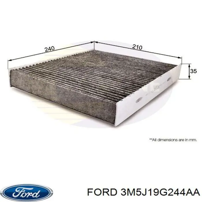 Повітряний фільтр салону Ford 3M5J19G244AA