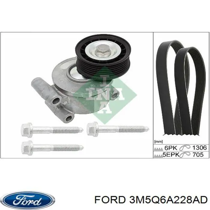 Натягувач приводного ременя Ford 3M5Q6A228AD