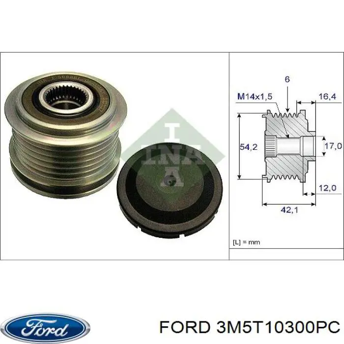 Генератор 3M5T10300PC Ford