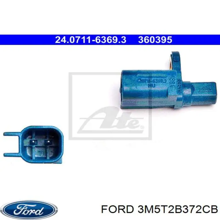 Купити 3M5T2B372CB Ford Датчик АБС (ABS) задній