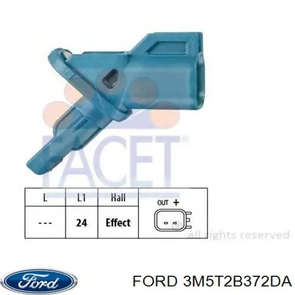 Датчик ABS передній Ford 3M5T2B372DA ціна, від 10.97 USD