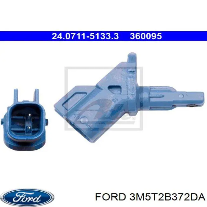 Купити 3M5T2B372DA Ford Датчик АБС (ABS) передній