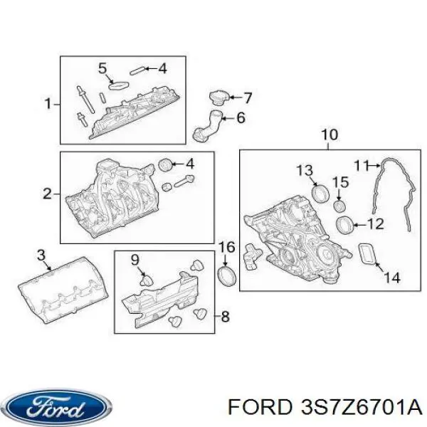 Сальник колінвала двигуна, задній Ford 3S7Z6701A ціна, від 34.02 USD
