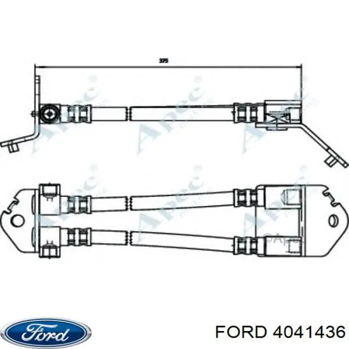 Шланг гальмівний задній Ford 4409343 ціна, від 27.79 USD