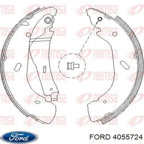 Колодки гальмові задні, барабанні Ford 4055724 ціна, від 29.47 USD