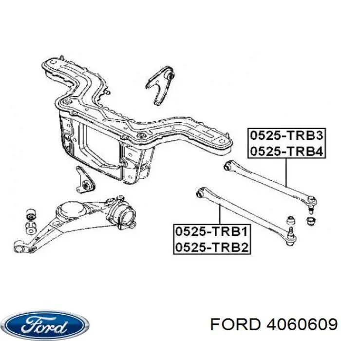 Купити 4437380 Ford Важіль задньої підвіски верхній, правий