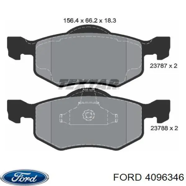 Гальмівні колодки Ford 4096346 ціна, від 26.26 USD