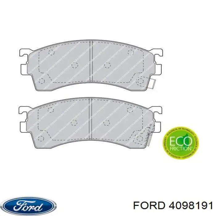 4098191 Ford колодки гальмівні передні, дискові