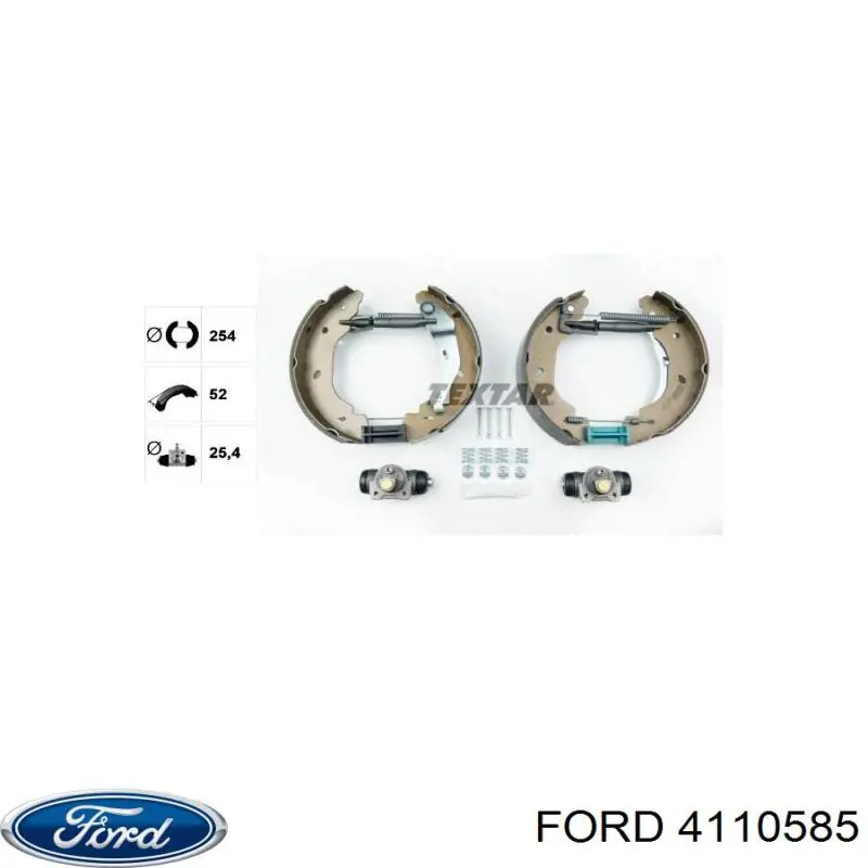 Колодки гальмові задні, барабанні 4110585 Ford