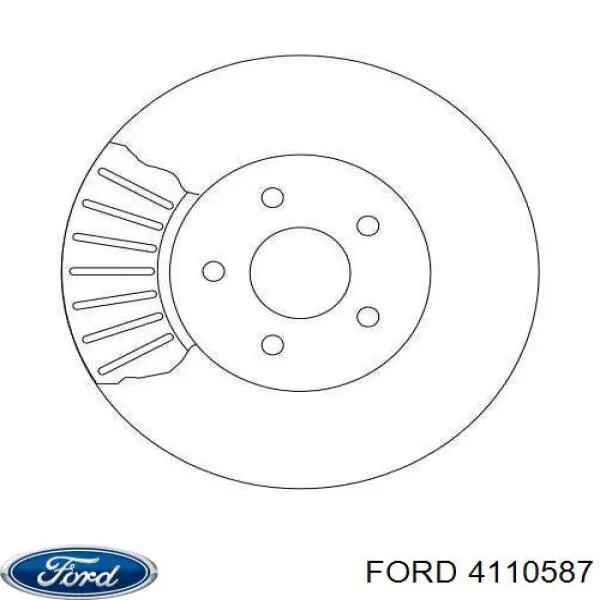 Диск гальмівний передній 4110587 Ford