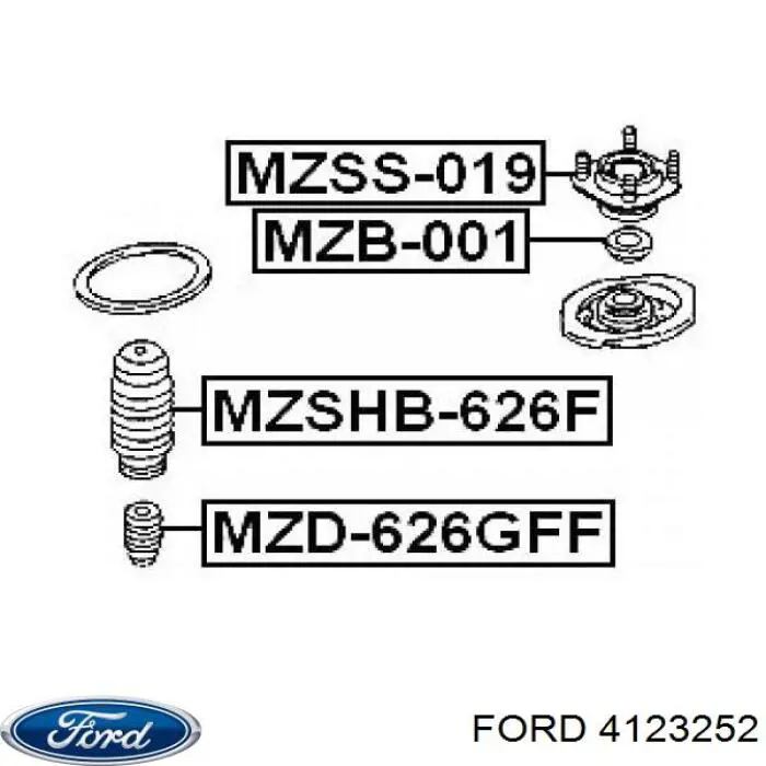 4123252 Ford Підшипник опори амортизатора